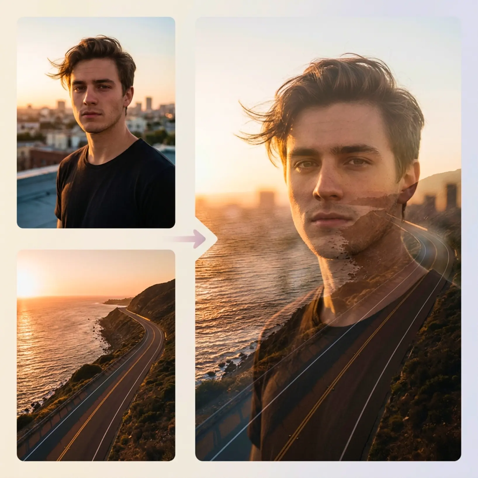 AI Image Combiner — merge two photos into one scene