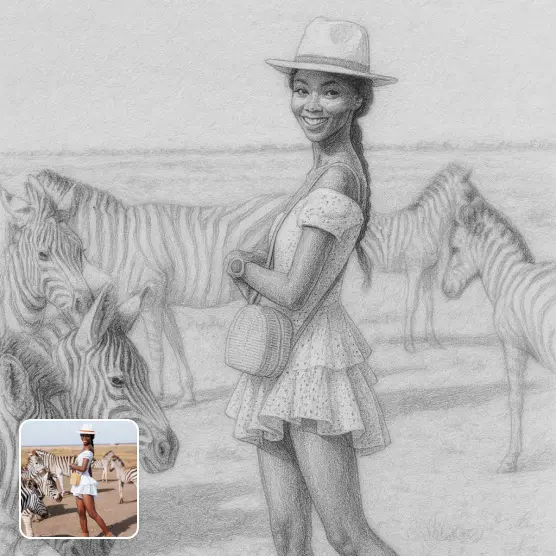 Convert photos into hand-drawn pencil sketches with AI
