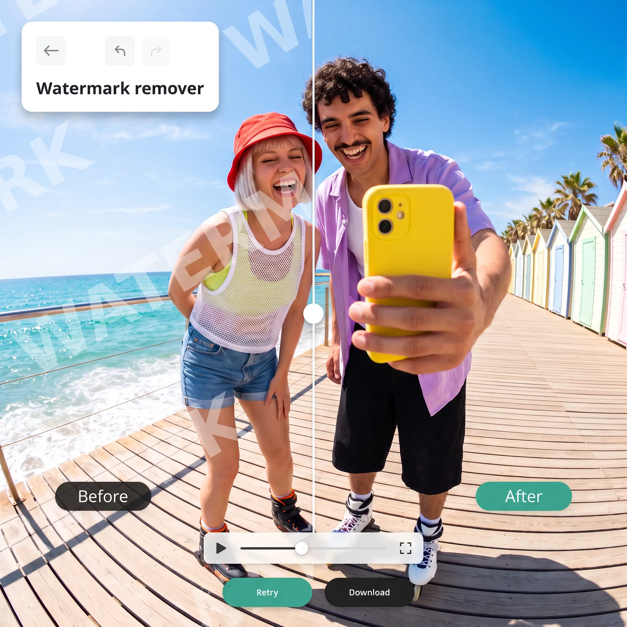 Remove watermark from image with AI