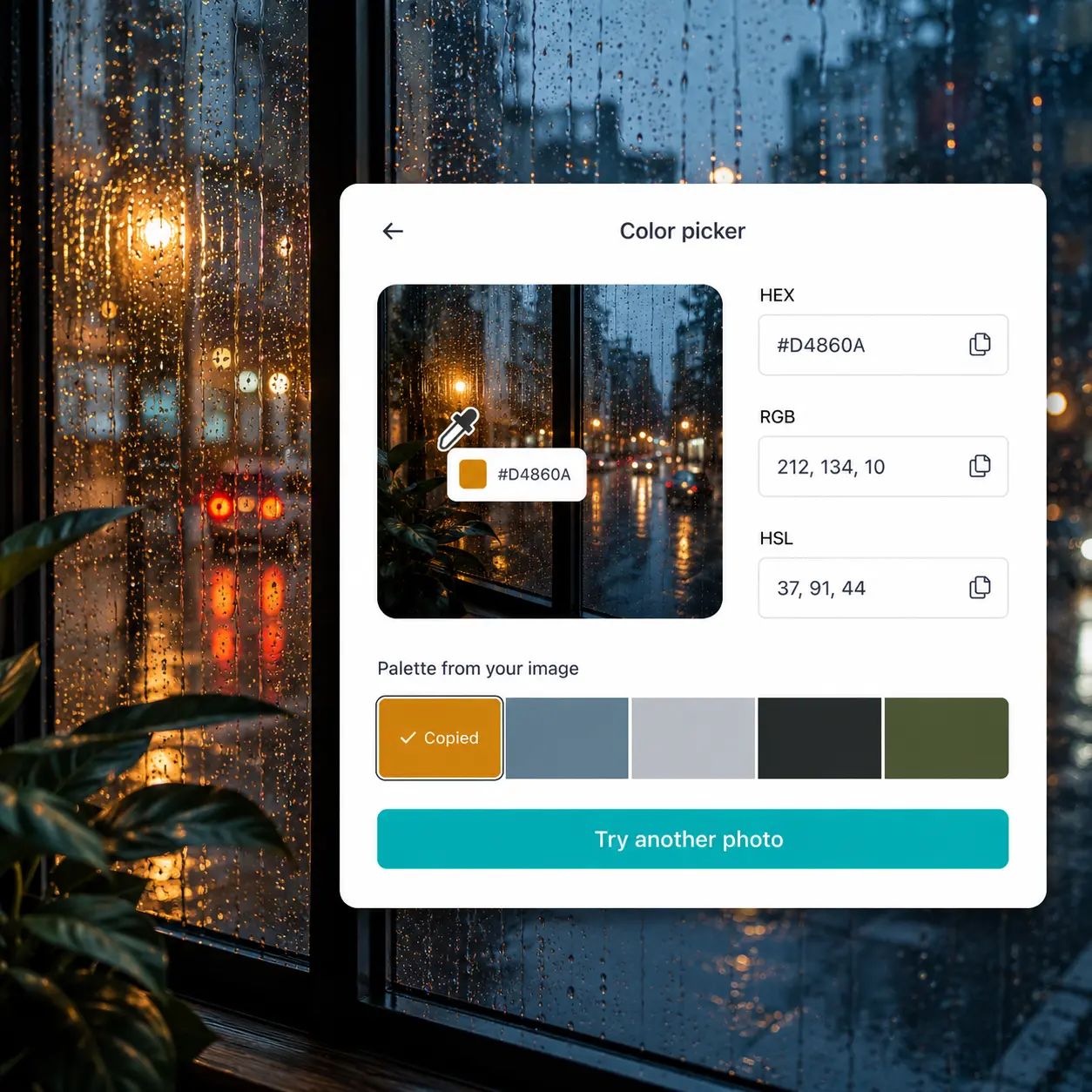 Hex Color Picker from Image