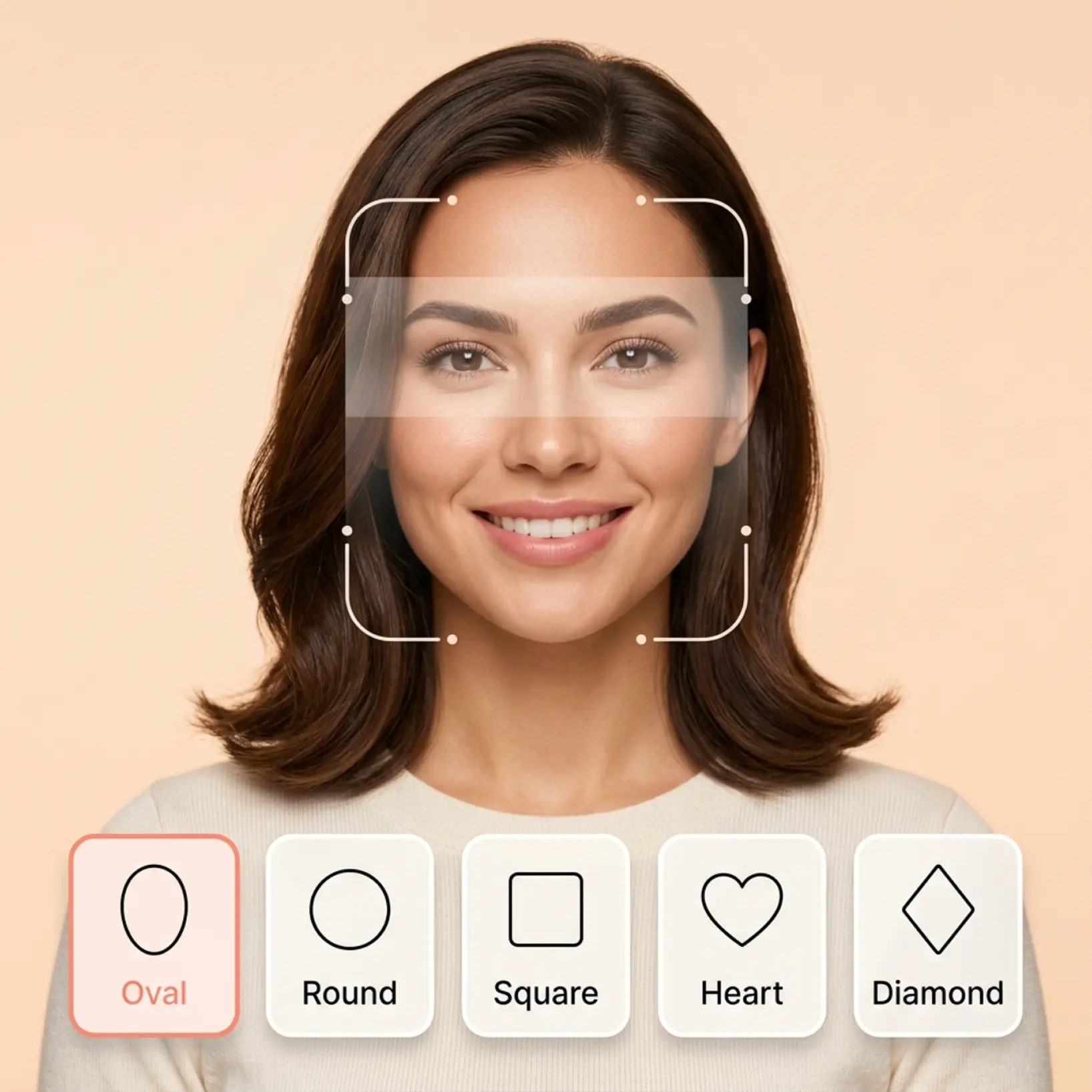 Identify face, lip, nose, eye, and eyebrow shapes from a portrait with AI