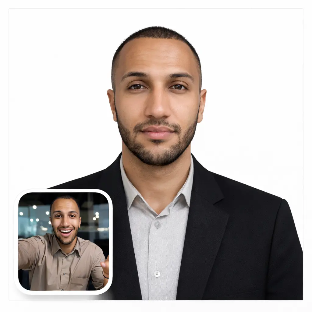 Create passport size photo with AI