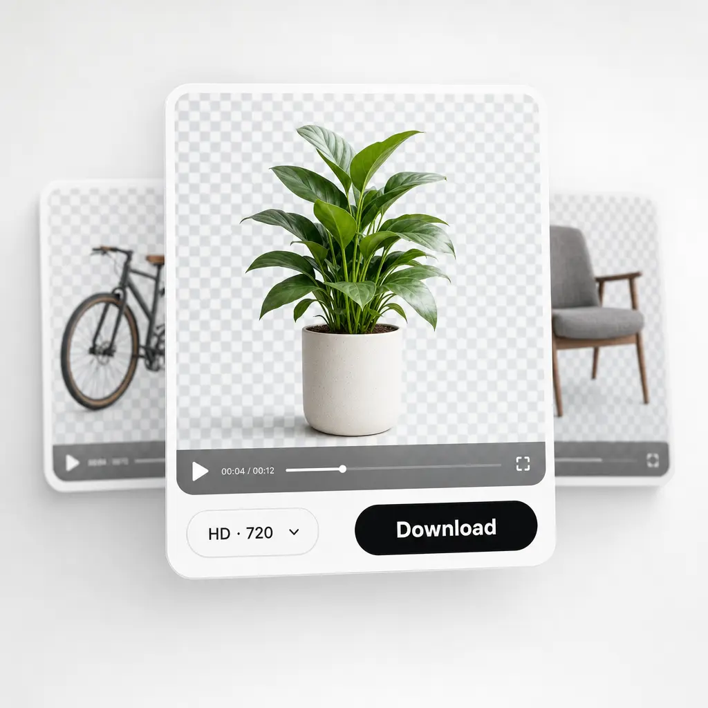 Video with a transparent background created by Lift's AI