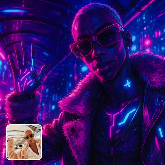 AI Neon Portrait Maker