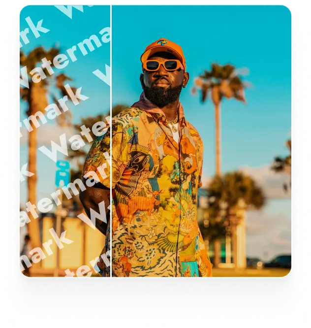 AI removed watermark from photo