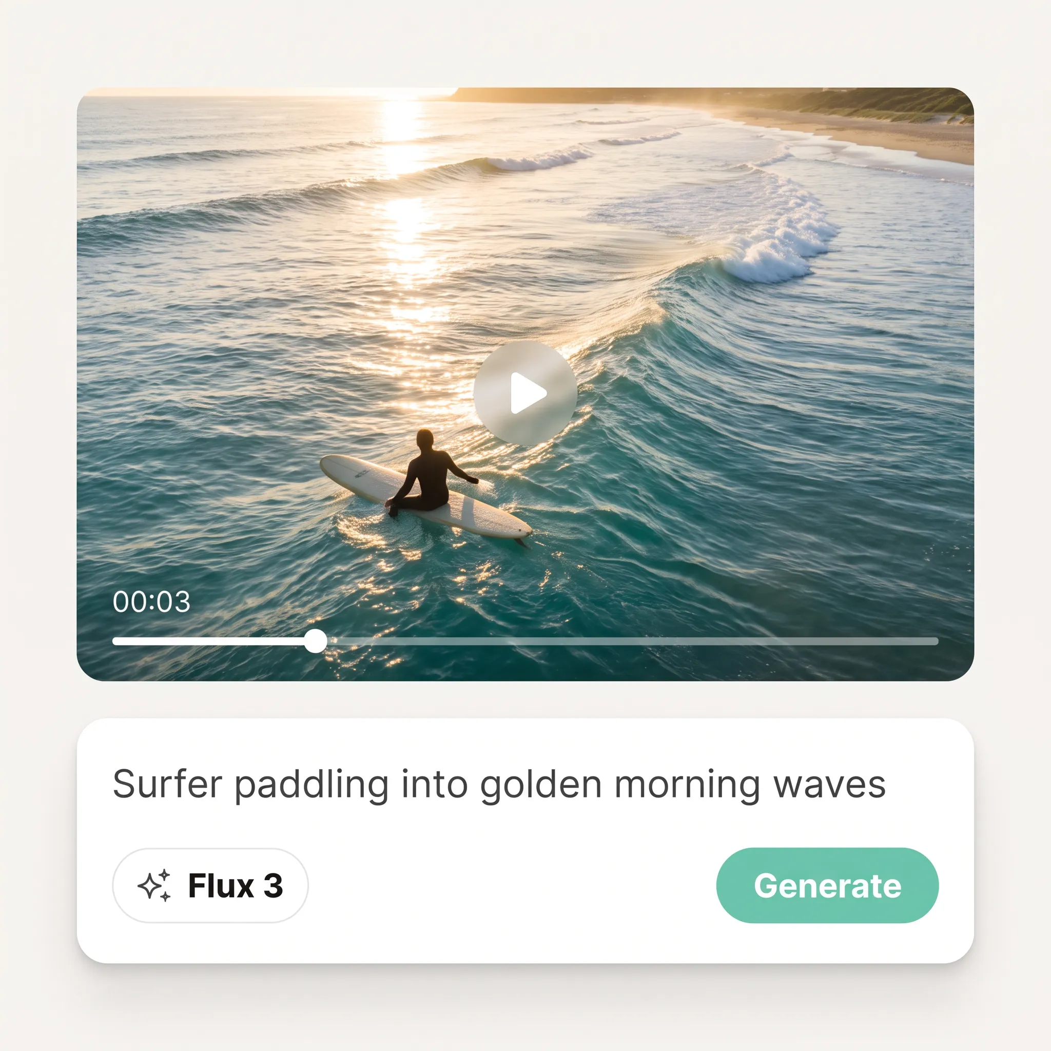 Vídeo creado con IA usando Flux 3 Video a través del generador de vídeos con IA de Lift