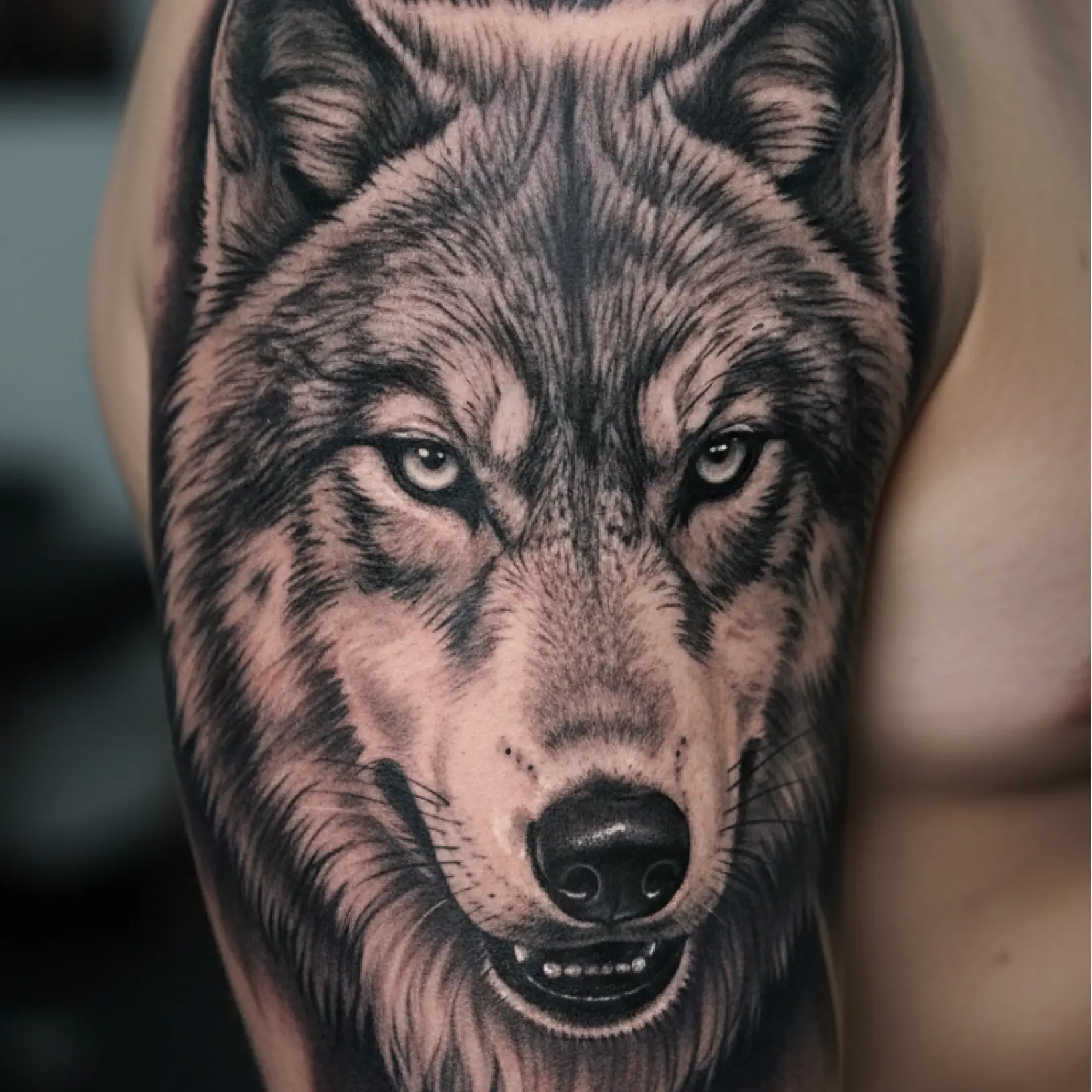 AI-generated custom tattoo design previewed on shoulder