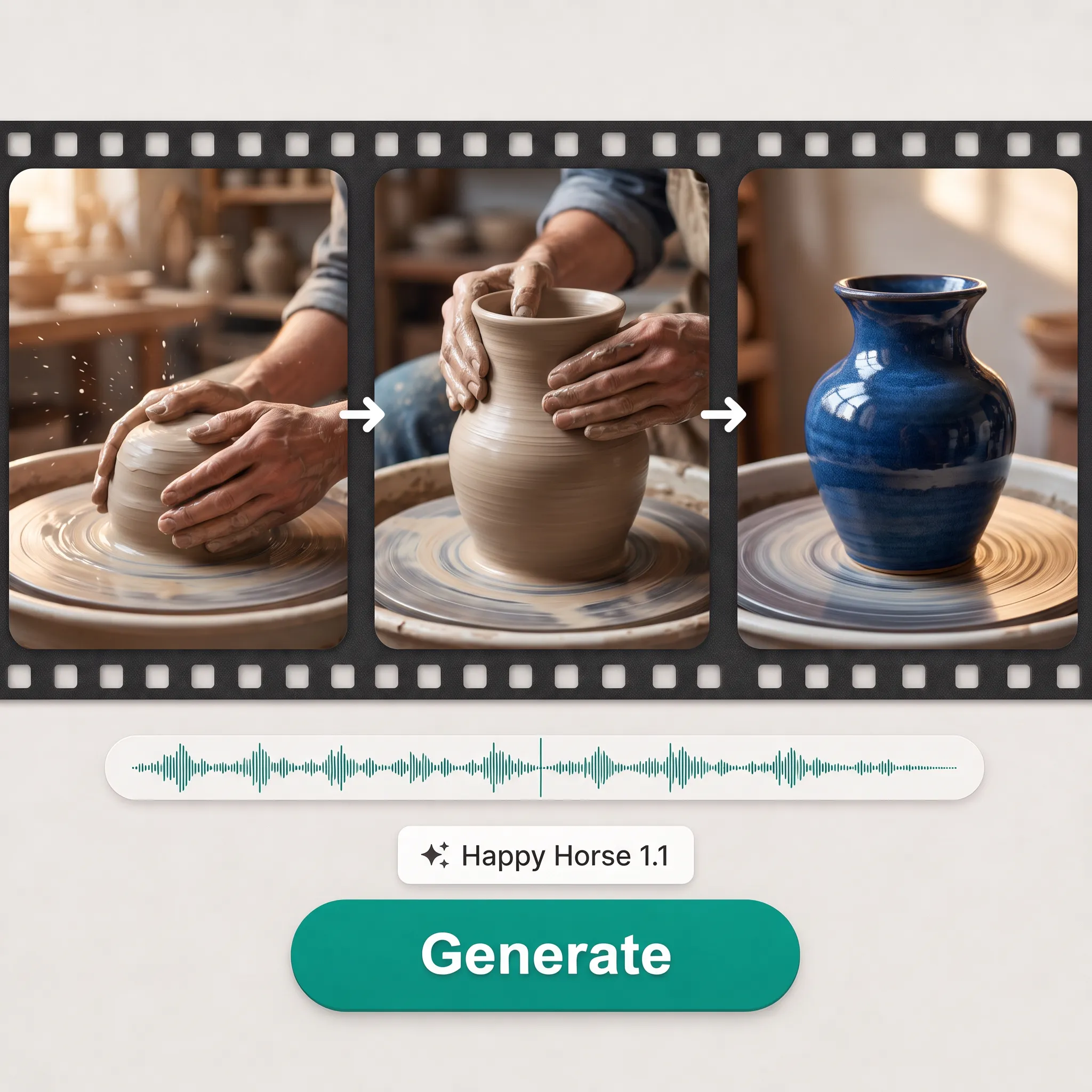 Vídeo creado con IA usando Happy Horse a través del generador de vídeos con IA de Lift