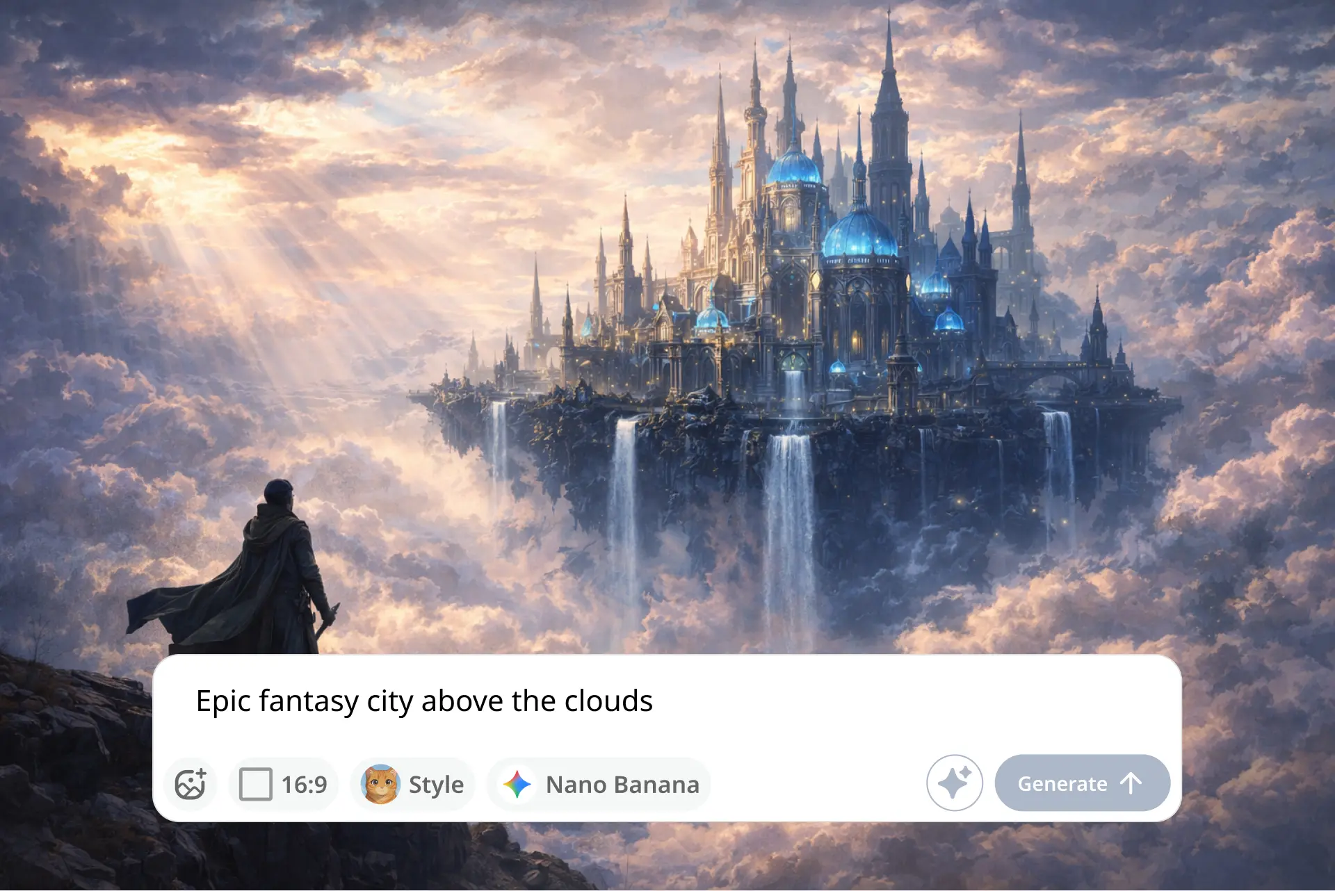 AI Image Generator AI-generated portrait with butterflies and floral elements