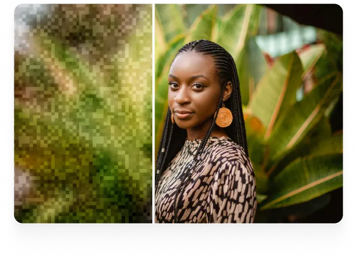 AI Image Upscaler – before and after example
