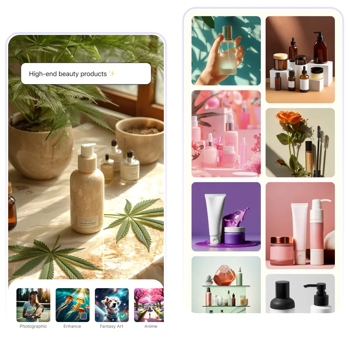 AI-powered beauty product photography for e-commerce