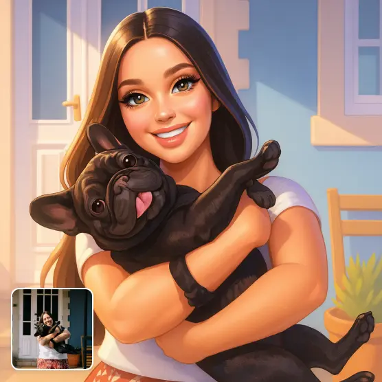 AI transforming photo into Barbie doll