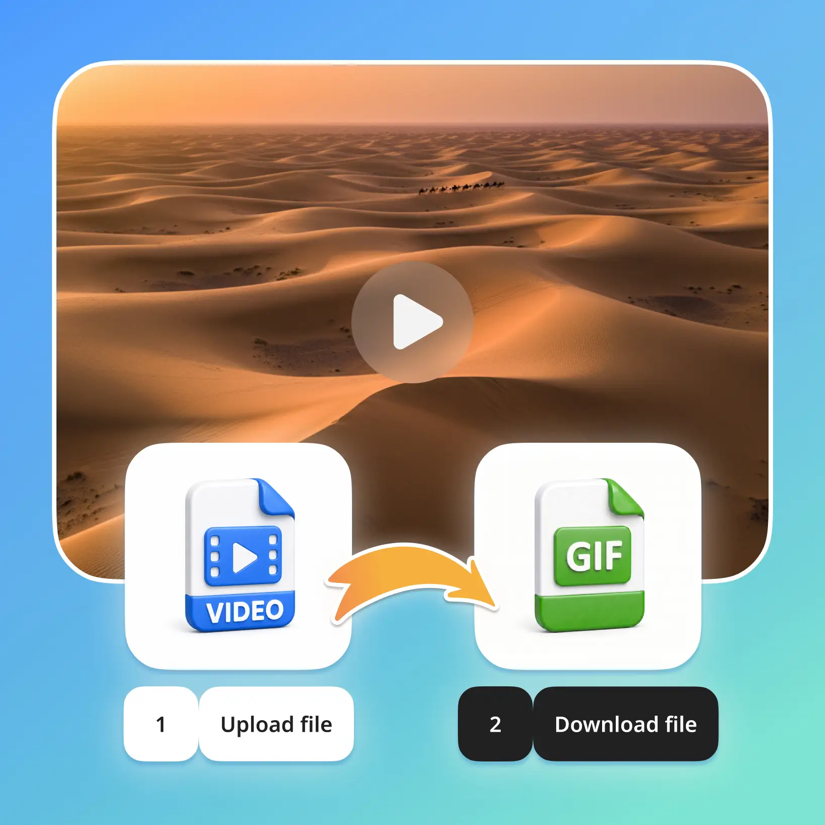 Outil de conversion vidéo en GIF en ligne montrant la création de GIF animé