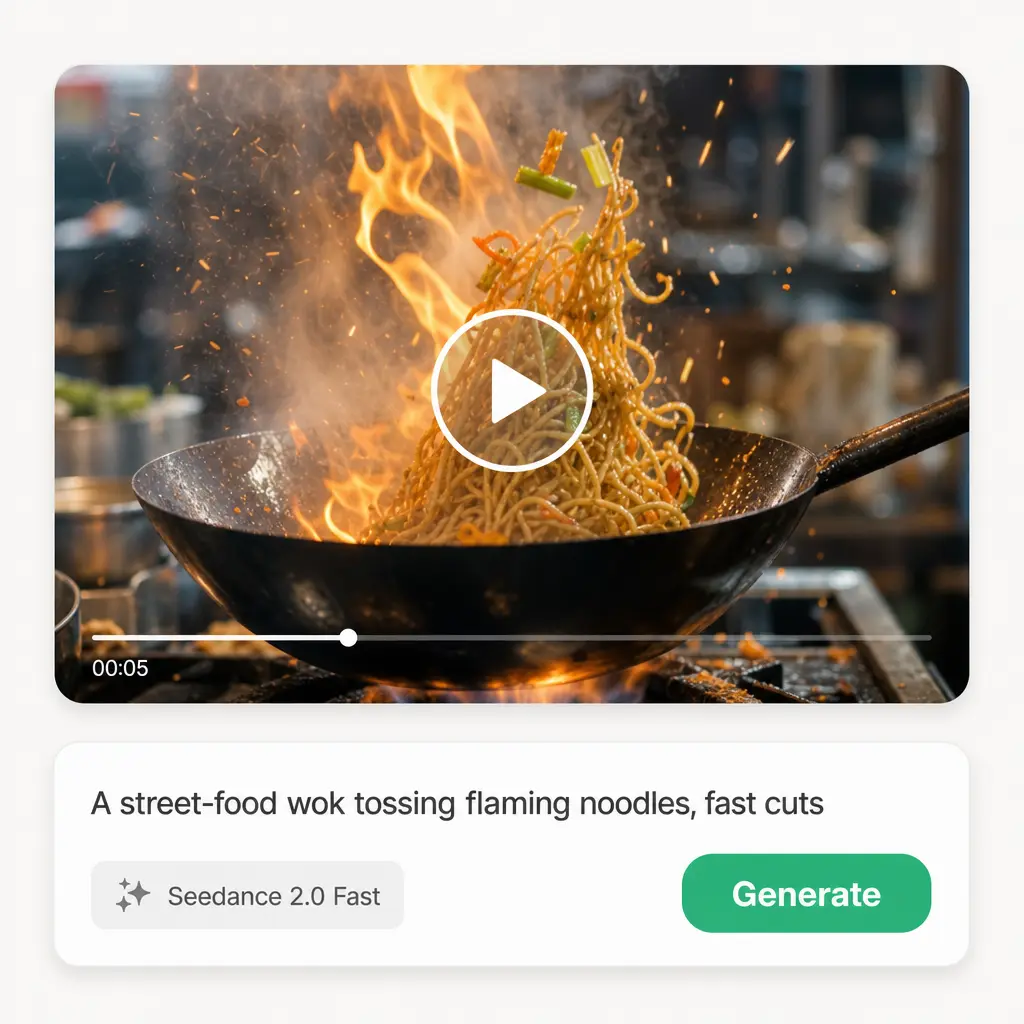 Seedance AI video generator interface in the Lift app