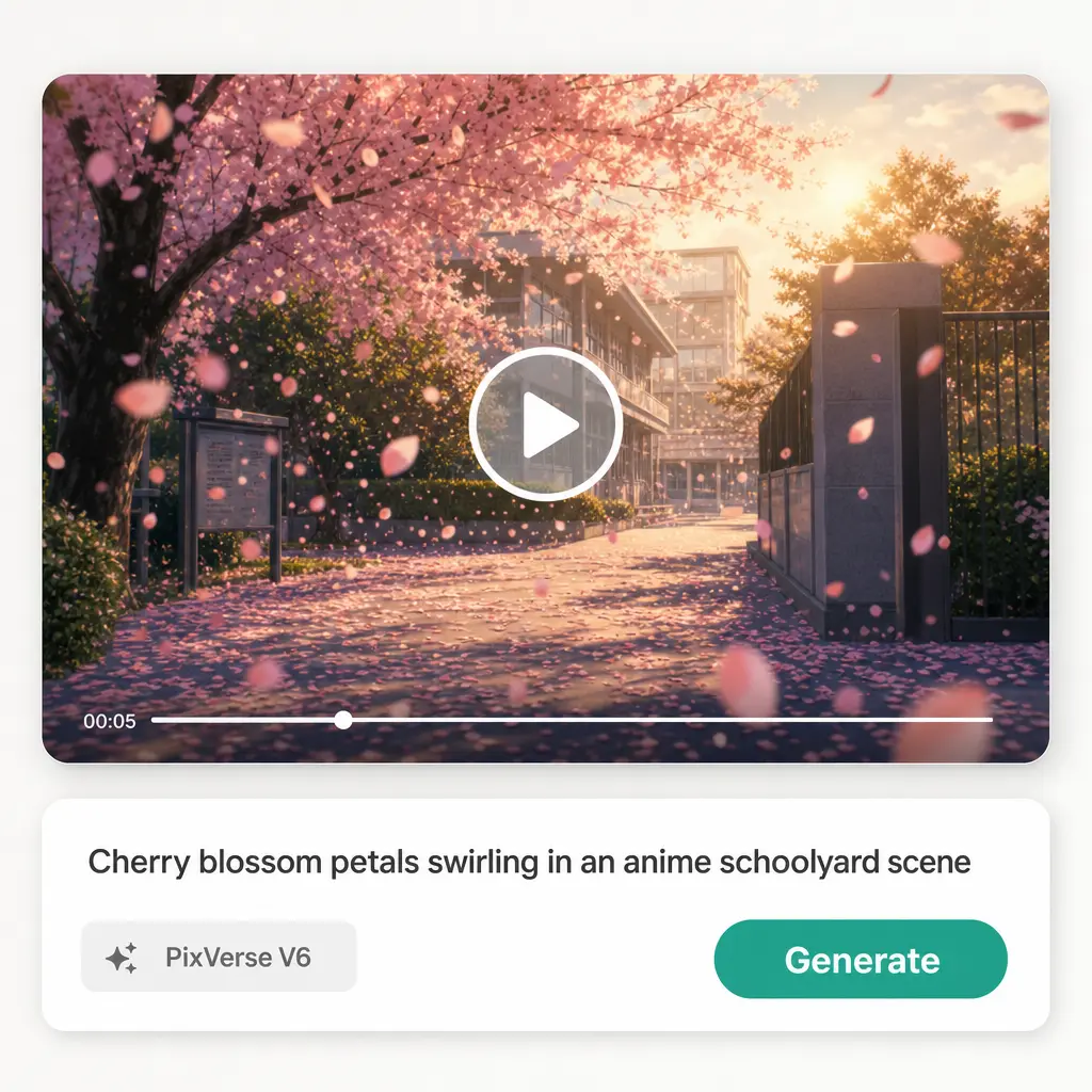 PixVerse AI video generator interface in the Lift app