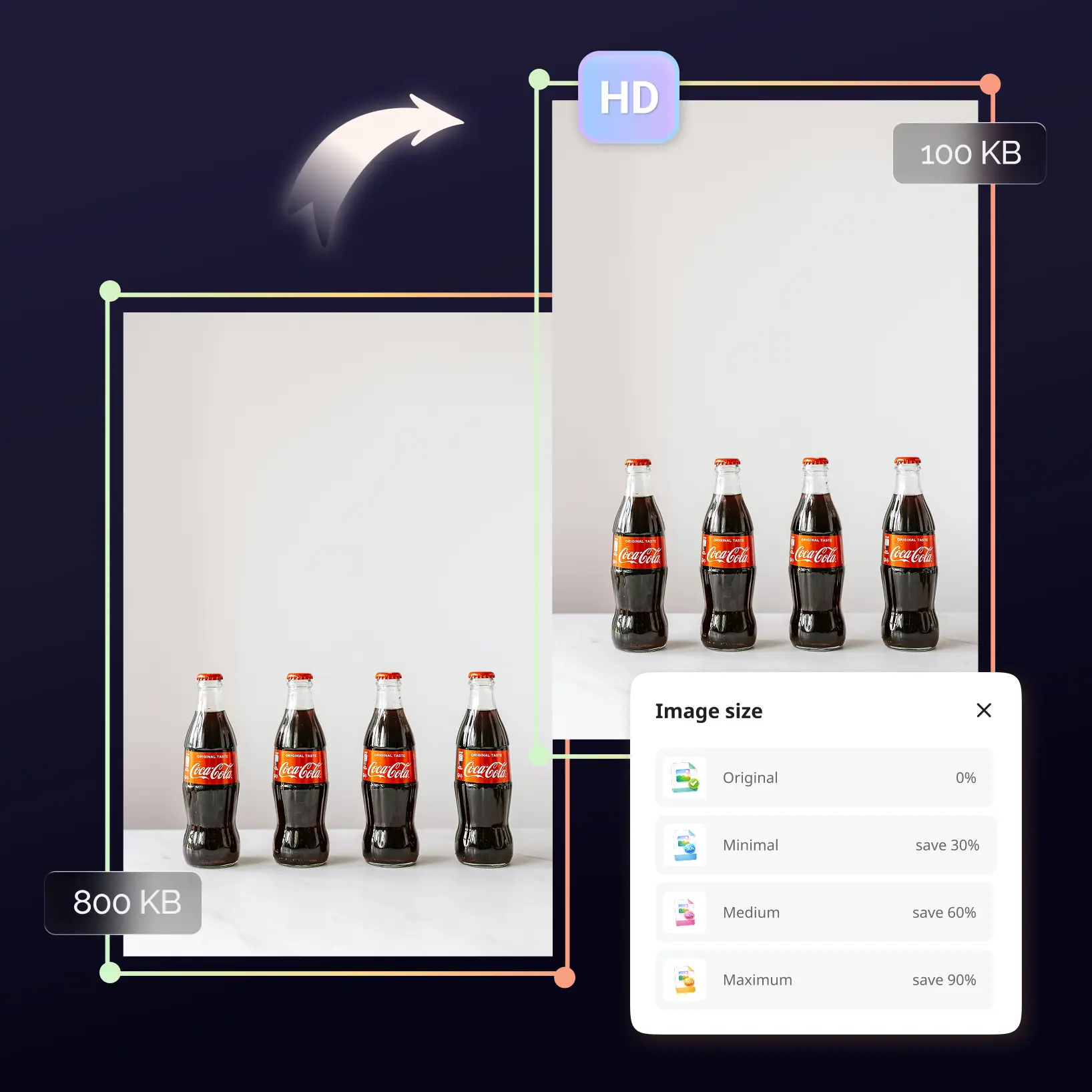 Lower the file size of an image