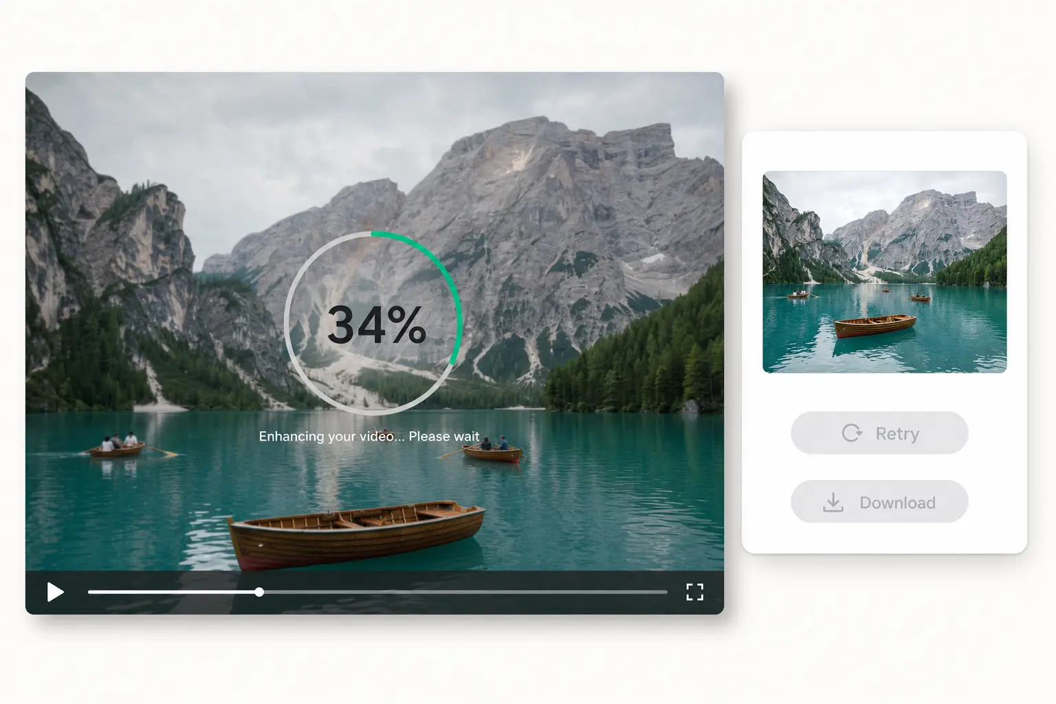 Enhanced HD video result in Lift with clearer detail and no increase in file size
