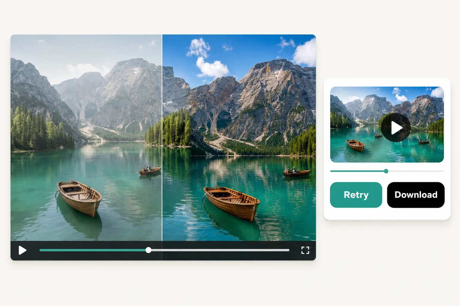 Enhanced HD video result in Lift with clearer detail and no increase in file size