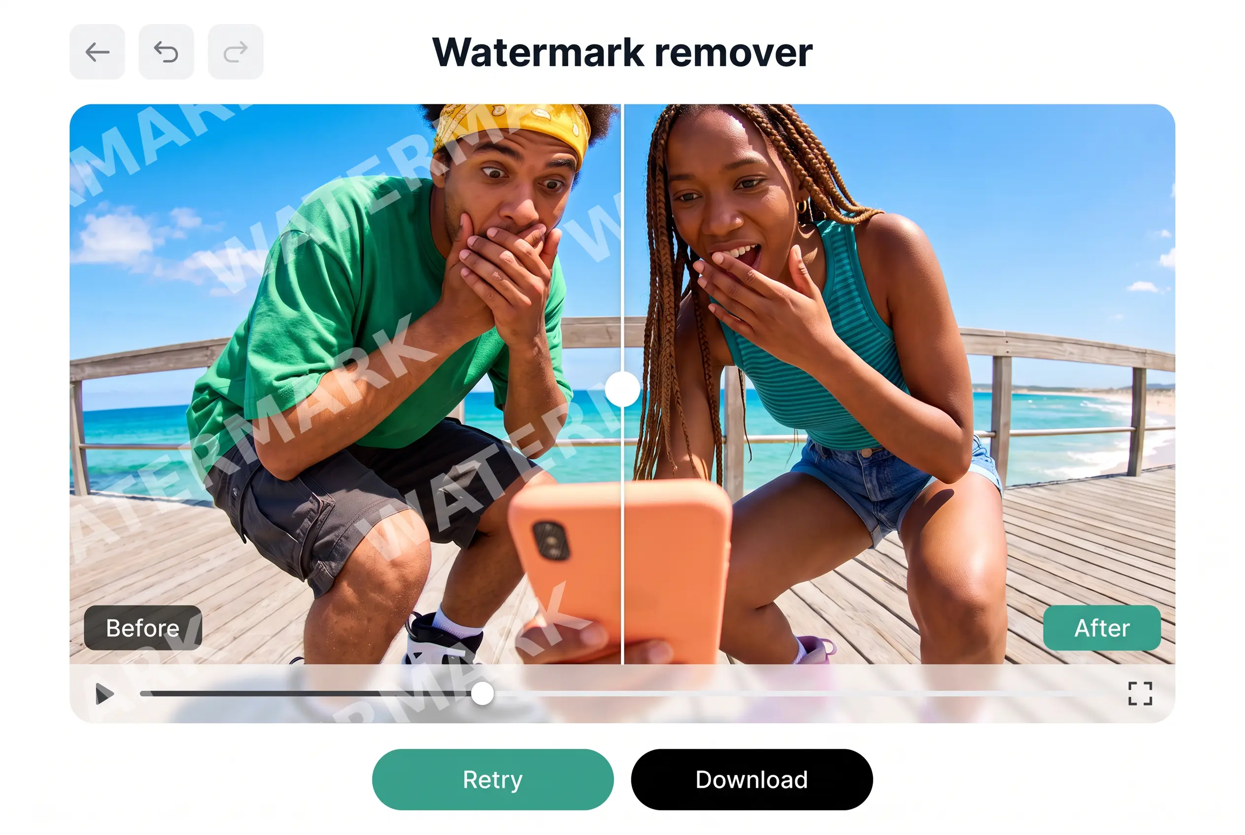 Remove watermark from photo with AI