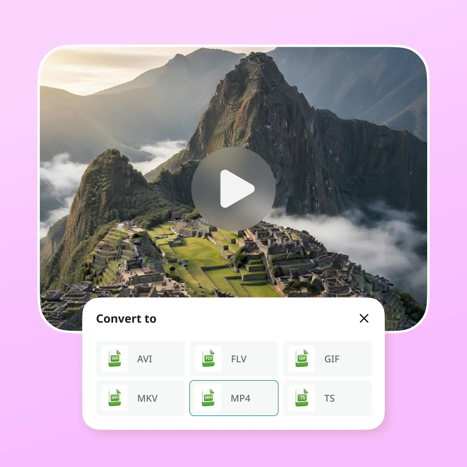 Convertisseur MOV en MP4 en ligne de Lift en haute résolution