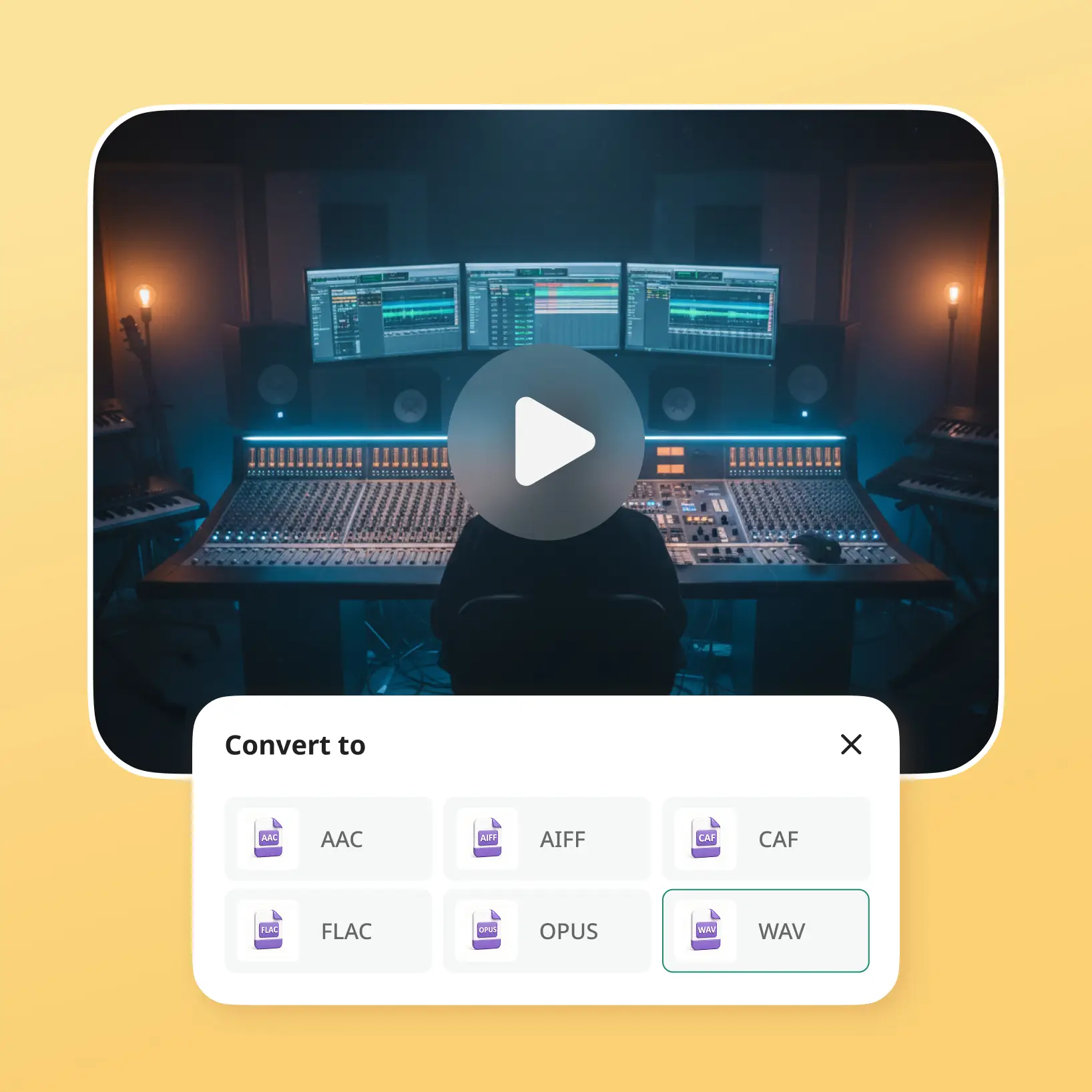 Le convertisseur MP4 en WAV en ligne de Lift en haute résolution