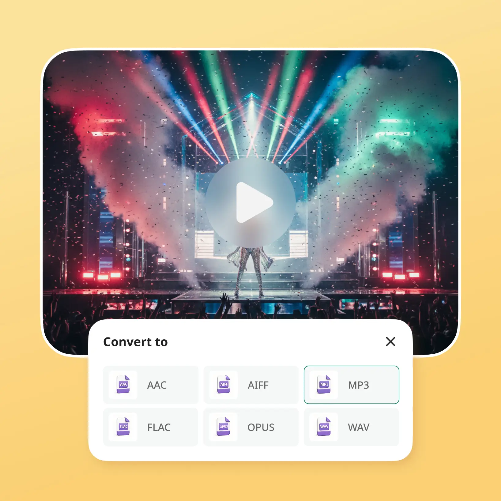 Le convertisseur MP4 en MP3 de Lift offrant des résultats de haute qualité Convertisseur MP4 en MP3 en ligne de Lift en haute résolution