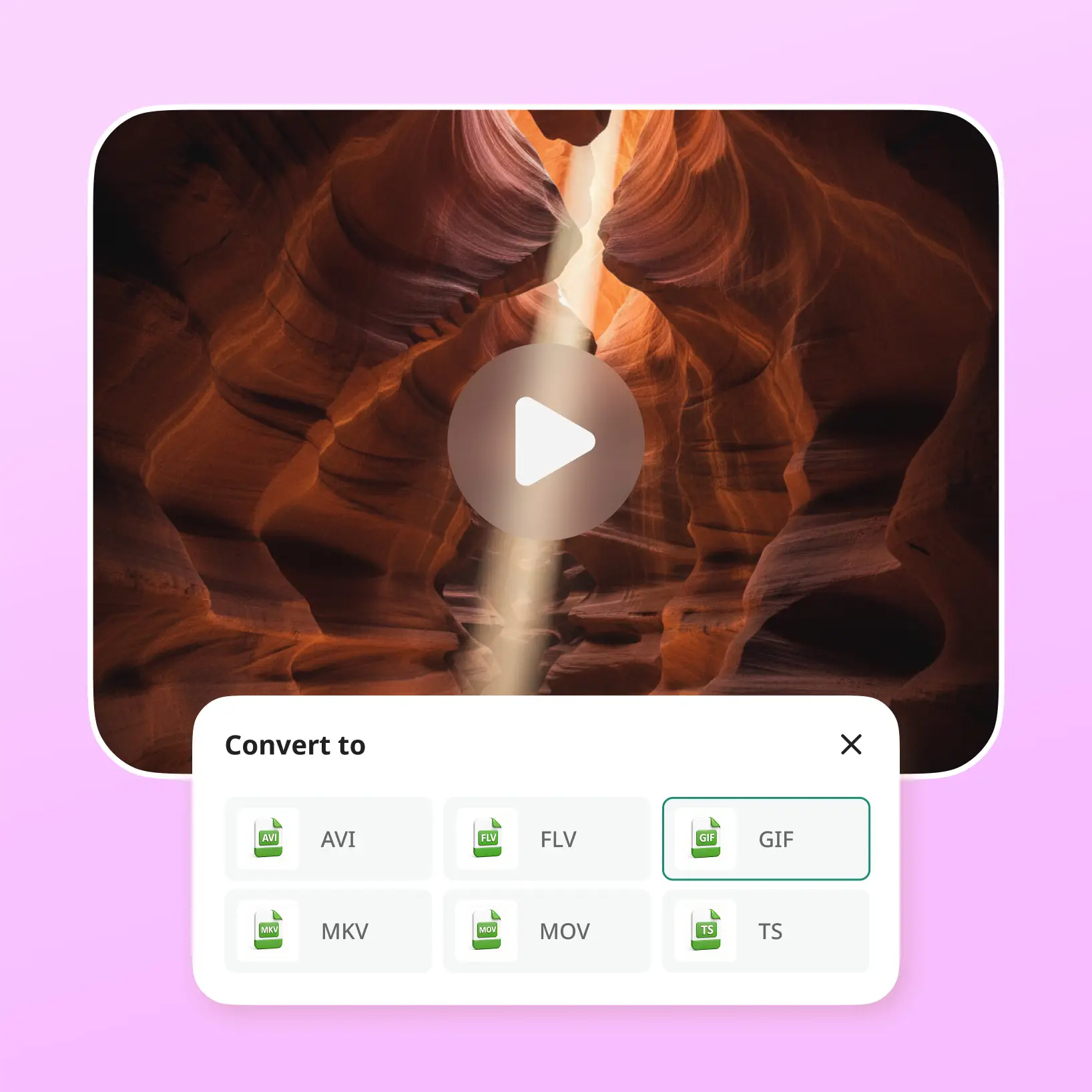 Convertisseur vidéo en GIF en ligne de Lift en haute résolution